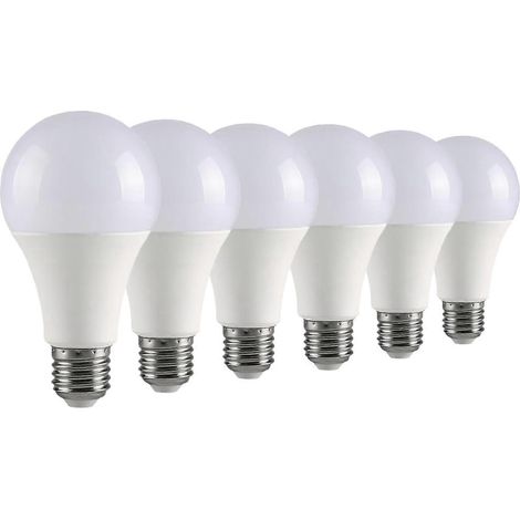 Lot de 6 ampoules LED à trois intensités (50, 100 et 150 W), lumière du jour 5000 K, culot E26, 700/1400/2100 lumens (1/5)