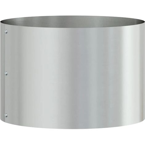Anello per fioriera rotondo moderno da esterno 30 x 30 x 20 cm in acciaio zincato argentato 020052242