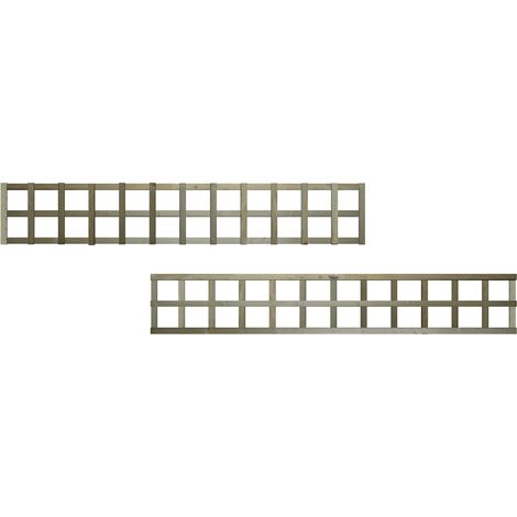 Premier 6ft x 1ft Flat Top Standard Square Garden Trellis Panel
