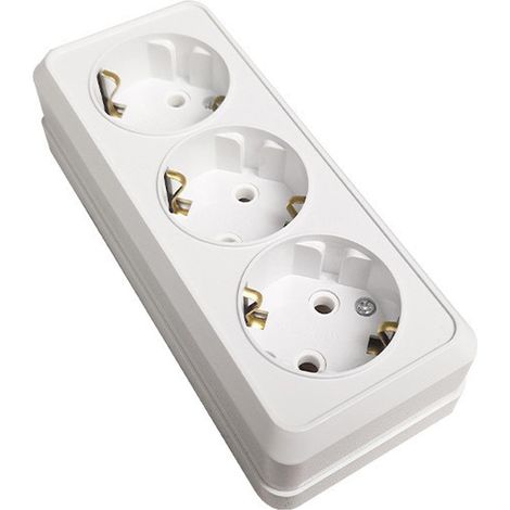 Prise murale, prise murale électrique Sortie du câble de charge,Prise murale à 3 prises, normes européennes 250V, 16A, prise de courant à usage commercial en usine pour téléphone portable (1/5)