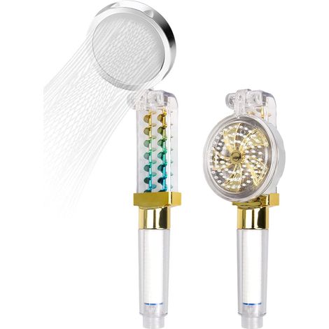 Soffione Doccia Turbo Elica Alta Pressione Doccetta Girevole 180 Turbocompressa (1/5)