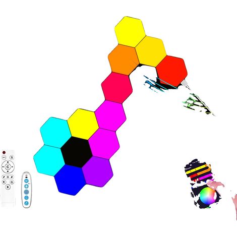 Luce notturna, cambio colore RGB, sincronizzazione con la musica, 12 pezzi (1/2)