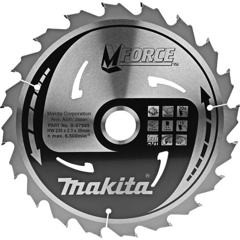 Makita Kreissägeblatt, MFORCE 235 x 30 mm • 20 Zähne
