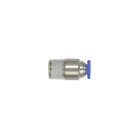Riegler Gerade Steckverschraubung »Blaue Serie« mini, rund, R 1/8, 208.018-4M (1/2)