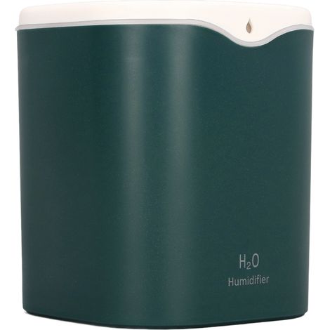 Humidificateur grande capacité pour la chambre et la maison, débit de brume élevé, 2 L, purificateur d'air à double pulvérisation, aromathérapie de bureau, vert forêt. (1/5)