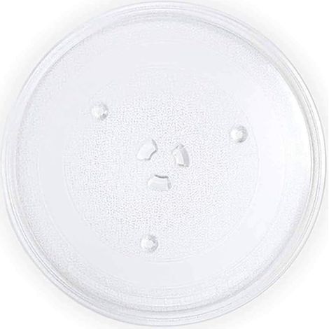 Plateau Micro-ondes - 1 Unité - Verre - Diamètre 255mm - Pour Samsung Et LG - Transparent (1/4)