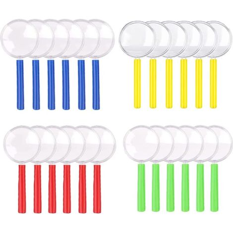Mini loupe 24 pièces pour enfants, cadeau d'anniversaire,pour aider les enfants à ressentir les merveilles de la nature.