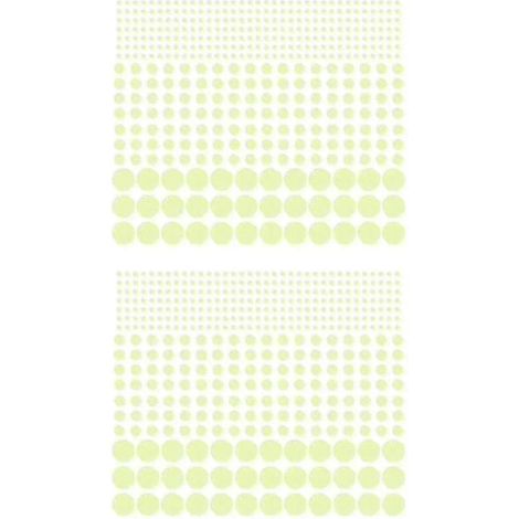 407 pegatinas de pared, puntos redondos fluorescentes, PVC, decoración para habitaciones infantiles/salas de estar (1/5)