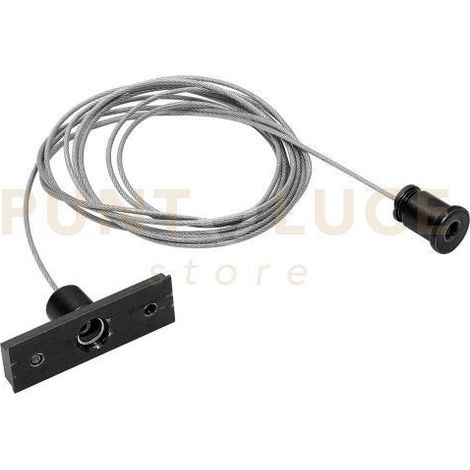 GBIS21 KIT SOSPENSIONE PER BINARIO 48V "GBIN" CON CAVO SINGOLO NERO SATINATO