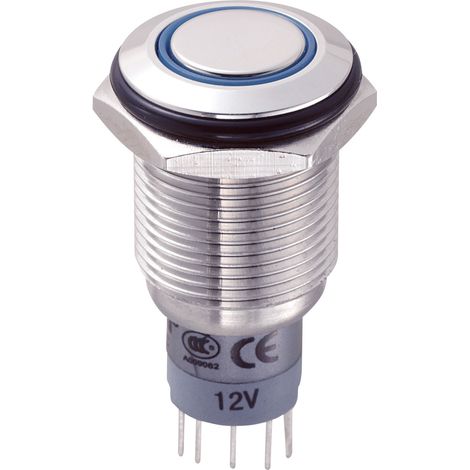 TRU COMPONENTS 701895 LAS2GQF-11E/B/12V/S/P Vandalismusgeschützter Drucktaster 250 V/AC 3 A 1 x Ein/