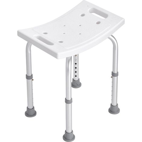 Chaise de Douche Réglable avec Poignées, Tabouret Antidérapant pour Baignoire, Supporte 158kg, Seniors et Personnes Handicapées (1/5)
