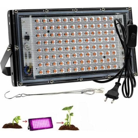 Lampe de Croissance LED 100W Plein Spectre pour Plantes d'Intérieur, Éclairage Végétal Hydroponique pour Légumes et Fleurs, Lampe Horticole Économique (1/4)