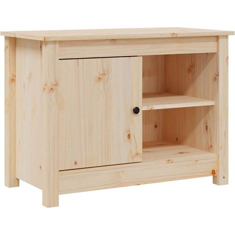 Mueble de TV de madera maciza de pino 70x36,5x52 cm vidaXL (1/5)