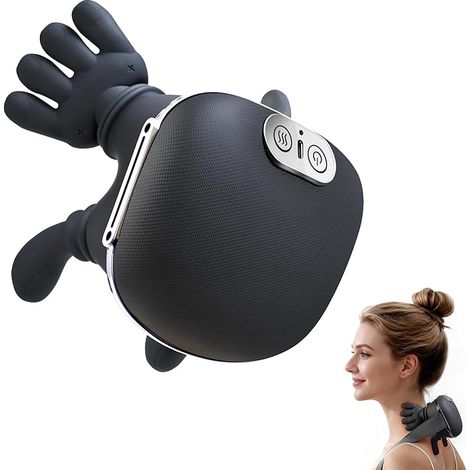 Appareil de massage Shiatsu pour la nuque et les épaules, masseur électrique chauffant portable pour les tissus profonds, pour soulager la douleur et favoriser la relaxation-AquaForge (1/5)
