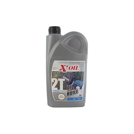 12 Olio 2 Tempi Minerale X'oil (API TC), In Tanica da 2 Litri. Con Tappo Do