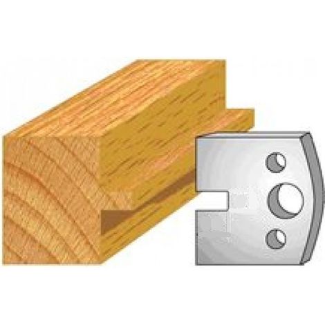 Leman – Jeu de 2 fers profilés acier Ht.40 mm – Réaffûtables pour durabilité – Pour bois dur et teck – Modèle Classic PROFIL N°017