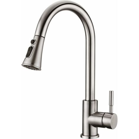 Kitchen Faucet - Bring 3-mode pull-out spray, single lever mixer, kitchen sink faucet, 360° kitchen faucet (1/5)