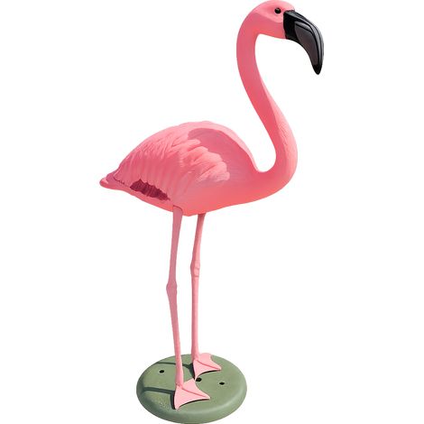 Fenicottero Rosa Decorativo H 80 cm per Laghetti da Giardino (1/5)
