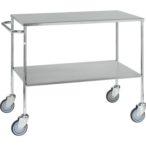 Kongamek Edelstahl- Tischwagen verzinkt 1000x580mm Ladefläche mit Gummibereifung ohne Bremse