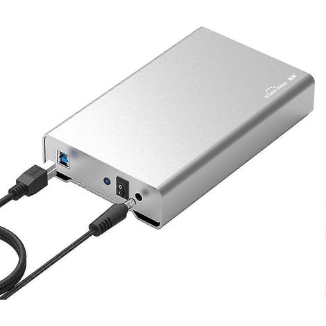 Boîtier Disque Dur 3.5 pouces Tout Métal SATA, SSD Externe USB 3.0 / Type C pour PC, Stockage Haute Vitesse, Coque Résistante, Compatible C-US-USB (1/4)