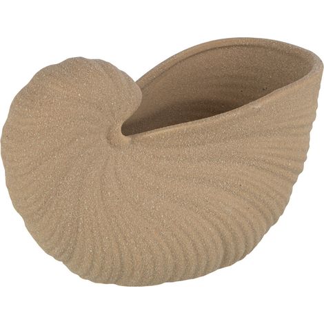 Vase coquillage en porcelaine texture beige forme originale