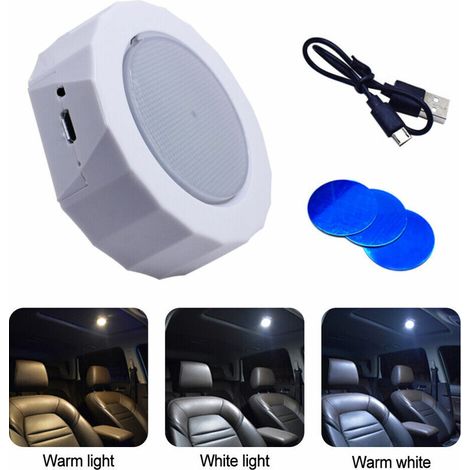VURAHOME - La lampe de toit de Dimmable a mené le plafond intérieur de dôme de lumière de lecture de voiture d'USB rechargeable (1/5)