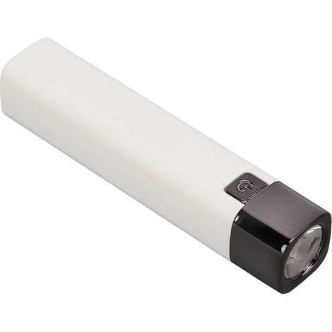 Lampe torche rechargeable ultra-lumineuse mini USB avec fonction batterie externe pour les aventures en plein air (blanche) (1/5)