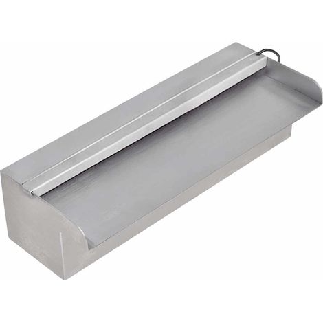 Maison Exclusive - Cascata per Laghetto Rettangolare con LED in Acciaio Inox 30 cm (1/5)