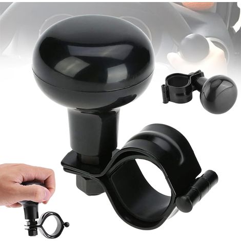 Boule De Volant - 1 Pièce - Plastique Et Métal - Rotation 360 Degrés - Pour Conduite Et Stationnement - Noir (1/5)