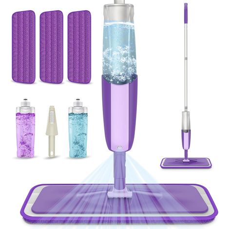 Balais Serpillère Vaporisateur, Balai Lave Sol avec 2 Reservoirs (1/5)