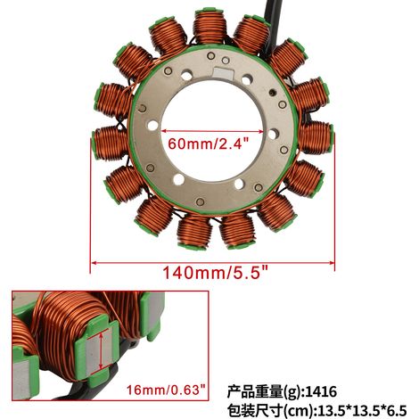 The coil stator is suitable for BMW R1200 RT (K52) 2013-2018. (Contact number: 12318556028) (1/4)