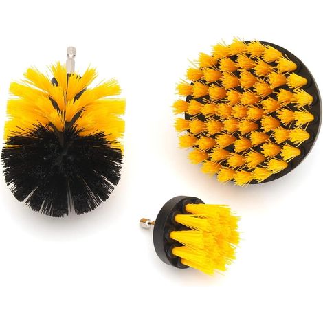 Jiajia AI, Perceuse Électrique Brosse Outil de Brosse Perceuse Nettoyage pour jardin, terrasse et extérieur (1/5)