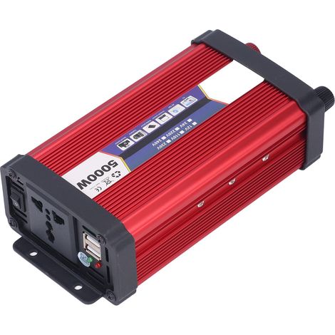 Convertisseur de Tension 2000W 12V à 220V pour Voiture avec Ports USB