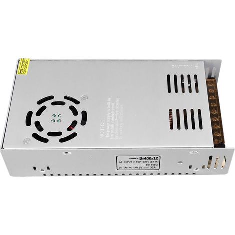 1 x Alimentation à découpage, 12V 33,3A 400W, Aluminium, Protection surcharge, Ventilateur ordinateur (1/5)