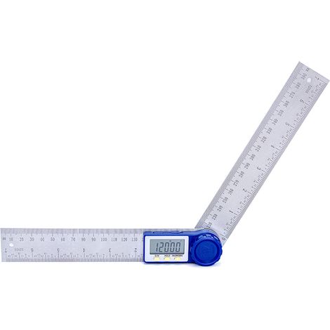 Rapporteur d'angle numérique 200 mm 7 pouces, règle inclinomètre électronique, jauge d'angle, niveau à bulle, gonionètre (1/4)