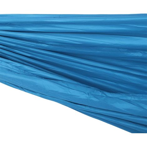 Fauteuil suspendu/lit/balançoire hamac portable à double usage pour camping, cour, couloir, extérieur, bleu (1/5)