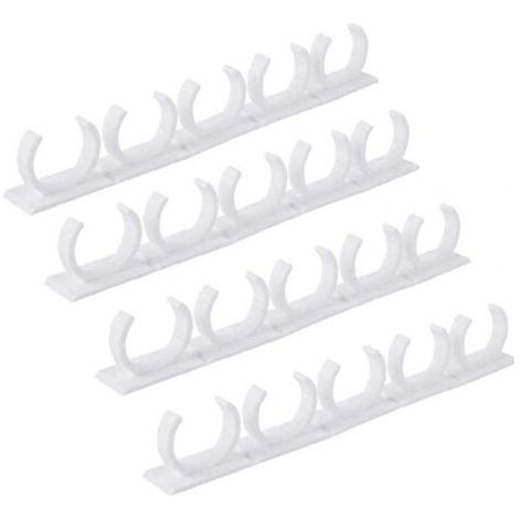 BUNTHAUS Support de rangement en plastique avec 5 crochets pour portes d'armoires de cuisine, bocaux et pots à épices pour montage mural, lot de 4 (1/5)