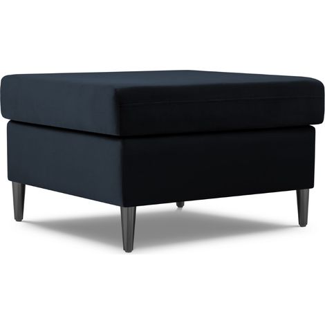 Pouf en velours bleu foncé (1/4)
