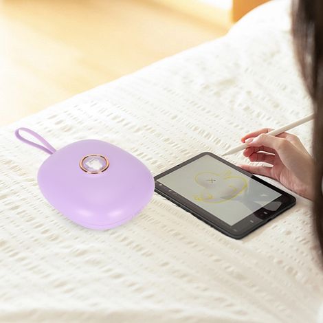 Tragbarer und kreativer digitaler LED-Wecker für Schüler und Kinder, mit Schlummerfunktion, leiser und kraftvoller Vibration, lilaviolett. (1/5)