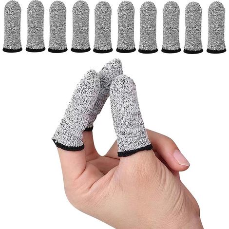 paires protège doigts anti coupure niveau manchons souples pour cuisine sculpture jardinage couture protection sécurité bricolage 10pcs 5 (1/5)