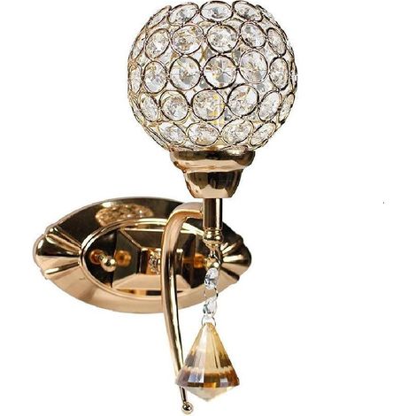 Applique da parete con cristalli acrilici   Design moderno finitura oro o argento   Attacco G9   170x280 mm   IP20 - Colore: Oro