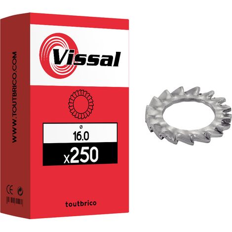 250 rondelles Ø 16mm type AZ zingué - Vissal (1/2)