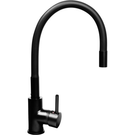 Pyramis Flessi rubinetto da cucina nero opaco elegante (1/2)
