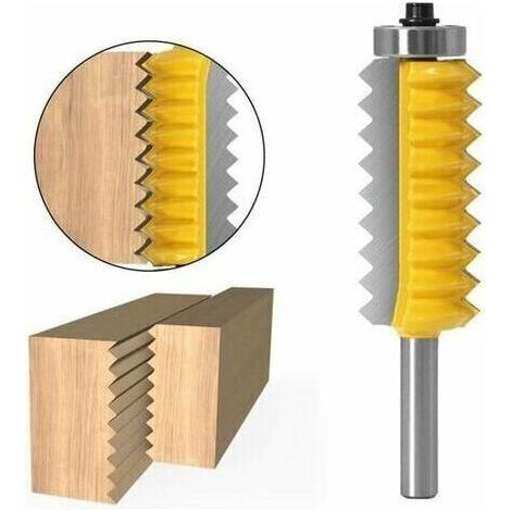 Panel elevado en forma de "V" Juntas de dedos Pegamento Cortador de madera Espiga Cono para carpintería Fresado de espigas Máquina de espigar - Vástago de 8 mm - 8X19X54 (1/4)