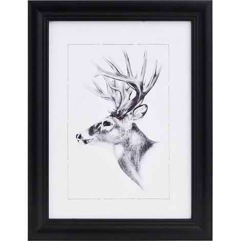 WOLTU Bilderrahmen Fotogalerie, Holz Rahmen, Glasscheibe, Artos Stil schwarz 30x40 cm