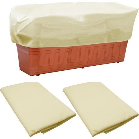 (39×16×18Inch)2Pcs Rectangular Planter Box Protector Housses Protection Contre Gel pour Plantes Hiver, couvertures rectangulaires Plantes Hiver, couvertures antigel Plantes d'extérieur avec Cordon (1/5)