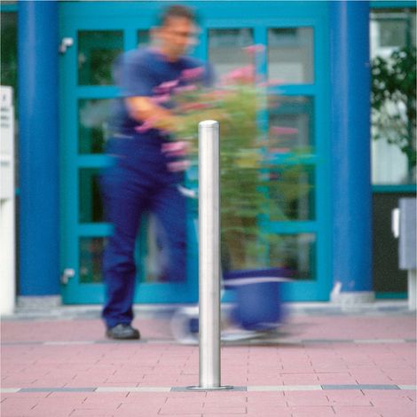 MORAVIA Edelstahlpoller MILANO Ø 60mm H 925 mm herausnehmbar Dreikantverschluss (1/5)
