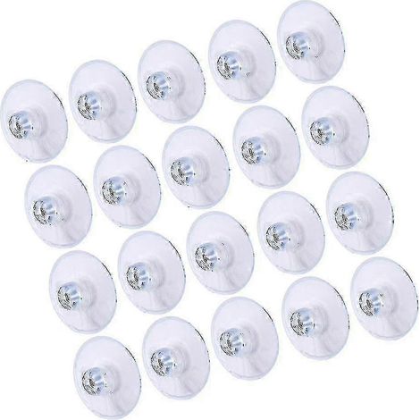 Lot de 20 ventouses de 45 mm en PVC transparent, sans crochets, édition 1229 (1/4)