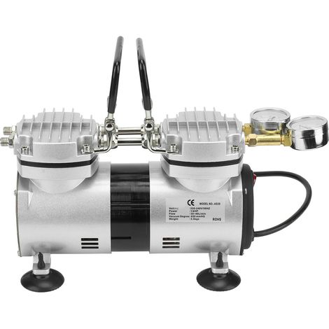 Ölfreie 1/4-PS-Luftpumpe, Hochdruck, hoher Durchfluss, kompakter, leiser Luftkompressor, 220–240 V EU-Stecker, kleine, wartungsfreie Aufblaspumpe (1/5)