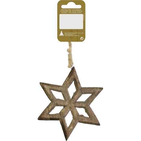 Holzstern zum Hängen Ø 10,5 cm